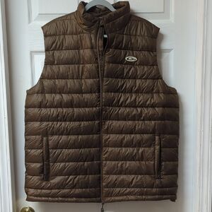 Drake Brown Quilted Vest with Stand-Up Collar